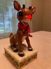 Jim Shore Rudolph Traditions With Light Up Nose 2013 Red Nosed Reindeer NO BOX picture