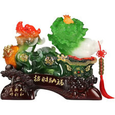 23cm Chinese Lucky Pixiu Ornaments Feng Shui Jade Cabbage Decoration Wine picture