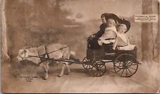 RPPC Goat Pulled Studebaker Jr Wagon South Bend, Indiana Photo Studio~135880 picture