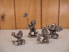 Vintage Pewter Smurfs Lot Of 4 Baby Gargamel Gifts figurines picture