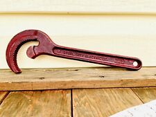 RARE *Antique Steel City Electric Co.* “Red Head” Curved Jaw Alligator Wrench picture
