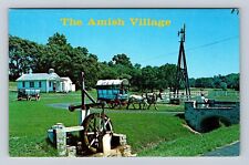 Lancaster PA-Pennsylvania, the Amish Village, Antique Vintage Souvenir Postcard picture