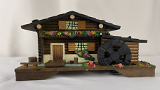 Vintage Wooden Cottage Swiss Chalet Musical Jewelry Box Handcrafted picture