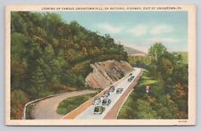 Uniontown Hill National Highway East Uniontown Pa Linen Postcard No 3800 picture