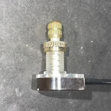 SINGLE CIRCUIT BRASS FINISH ROTARY CANOPY LAMP SWITCH 5/8 SHANK NEW OLD STOCK picture