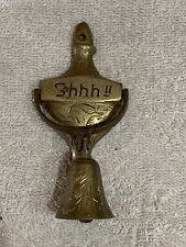 Vintage India Brass Bells Of Sarna Brass Shhh Door Knocker Bell picture