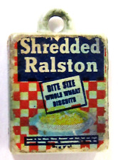 1950's SHREDDED RALSTON BITE SIZE CEREAL Box charm gumball machine Cracker Jack picture