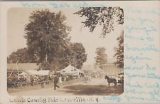 Crowd at Lewis County Fair Lowville Ferris Wheel New York 1907 RPPC Postcard picture