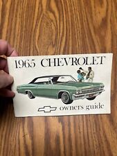 1965 Chevrolet Owners Manual Guide Impala Belair Excellent Original 65 picture