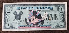 1987 Series Disney Dollar Bill ‘Waving Mickey Mouse’ - D Bank Note $1 Vtg  picture