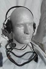 Korean War  & Later Chinese MIG Fighter Pilot Headphones with Throat Mike Plug picture