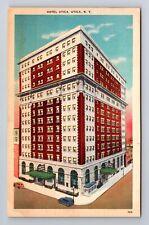 Utica NY-New York, Hotel Utica, Advertising, Vintage Souvenir Postcard picture