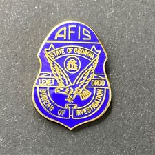 AFIS Automated Fingerprint Identification System Georgia Investigation Lapel Pin picture