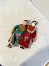 Pair, Antique Chinese Opera dolls, SIGNED, Asian Wedding dolls picture