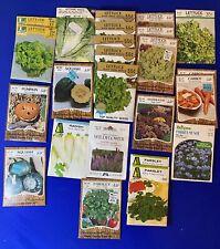 24 Vintage Vegetable And Flower Seed Packets New Sealed Assorted picture