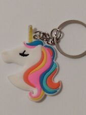 Unicorn Face Multicolor Novelty Keychain picture