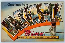 1953 Greetings From Hackensack Bunyan's Home Minnesota Correspondence Postcard picture