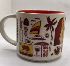 STARBUCKS California MUG “Been There Series”14 oz The Golden State Red Yellow picture