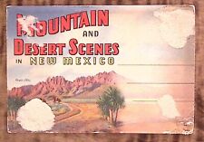 1930s NEW MEXICO MOUNTAIN AND DESERT SCENES FOLD OUT SOUVENIR POSTCARD Z3730 picture