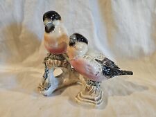 Bullfinch Pair Bird Figurine Tueral Porcelain Like Karl Ens picture