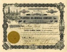 Planters Oil-Mineral Co., Inc. - Stock Certificate - Oil Stocks and Bonds picture