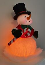 1997 Trendmasters Light Up Snowman Christmas Decor Flashes Candycane EUC Vintage picture