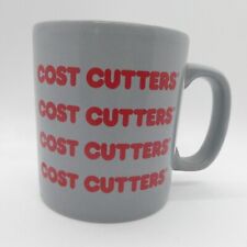 Cost Cutters 8oz Coffee Mug Staffordshire Kiln Craft England Advertising Gray picture