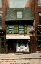 Betsy Ross House Philadelphia American flag Arch Street Second Street P Postcard picture