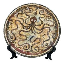 Minoan Painting Octopus Knossos Ceramic Plate Ancient Greek Pottery Décor picture