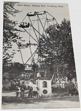 Ferris Wheel Whalam Park Fitchburg Massachusetts MA Vintage unposted Postcard picture