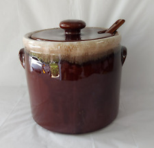 Vintage McCoy Pottery Brown Drip Soup Tureen #1420L With Lid & Ladle Made in USA picture
