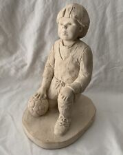 Vintage Austin Sculpture Dee Crowley World Cup 1990 Boy with Soccer Ball 9.5