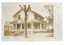 RPPC House KENTON OHIO OH  Real Photo Post Card 1908 Large Porch Gingerbread picture