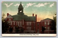 c1910 Public School Building Delta  Ohio P624 picture