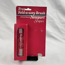 Vintage Newport Stripes Cigarettes Fold-A-Way Brush Red 1989 New Tobacciana Ad picture