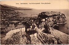 Aerial View Town Ocean Monte Carlo Monaco People Divided Postcard c1910 picture