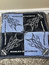Harley Davidson Motorcycles Handkerchief Scarf - Blue And Black - 2000 picture
