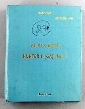 HAWKER HUNTER F (GA). MK. 9 ORIGINAL PILOTS NOTES RAF ROYAL AIR FORCE MANUAL picture