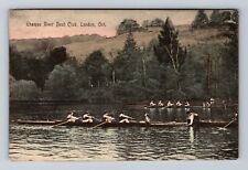 London Ontario Canada, Thames River Boat Club, Rowing Teams, Vintage Postcard picture