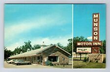 Traverse City MI-Michigan, Munson Motor Inn, Advertising, Vintage Postcard picture
