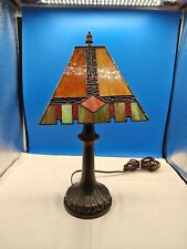 Tiffany Style Table Lamp Vintage Multicolor Orange, Red, Green, Pink So Cute picture