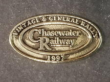 Solid Brass Commemorative Railway Plaque, Chasewater Steam Railway Rally 1997 picture