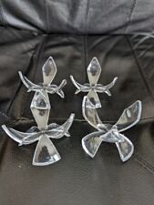 4 four Acrylic Reversible Three Prong Tulip Display Stands 2 3/4