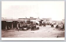 San Angelo Texas, Looking East on Concho Ave in 1900, Vintage Postcard picture