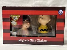 NEW Westland Peanuts Lucy and Charlie football Magnetic Salt And Pepper Shakers picture
