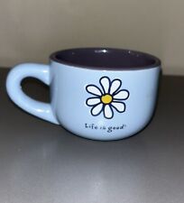 Life is Good Flower Mug  Cup -Do What You Like -two tone  Blue Purple  3