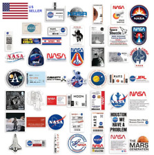 24 NASA Mission Vinyl Decals Shuttle Apollo Mars & MORE Fun Space Sticker Swag picture