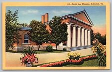 Custis Lee Mansion Arlington Virginia Flower Garden Historical Linen Postcard picture