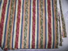 Vintage 1994 RICHLOOM Upholstery Drapery Cotton Stripe Fabric 5 yds Screen Print picture