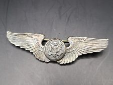 WWII US AIR FORCE STERLING SILVER AIR FORCE CREW WINGS BADGE 3